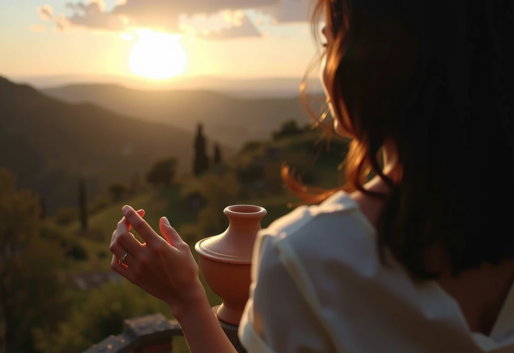 Subtle, elegant imagery evoking Italian landscapes or traditional craftsmanship, symbolizing Colosseovitavb's Italian origin and quality.